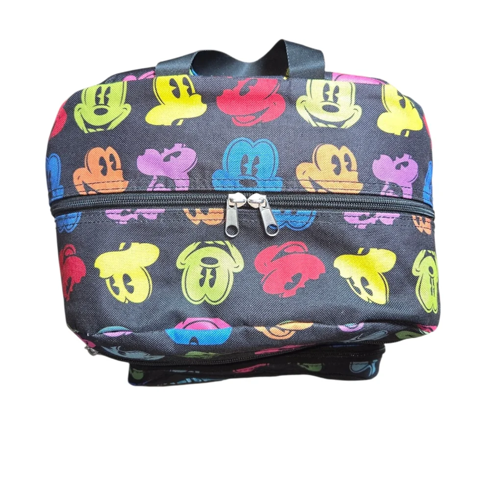 Disney Parks Walt Disney World Black & Rainbow Mickey Mouse Backpack‎ 18"X12"X9" - Picture 5 of 12